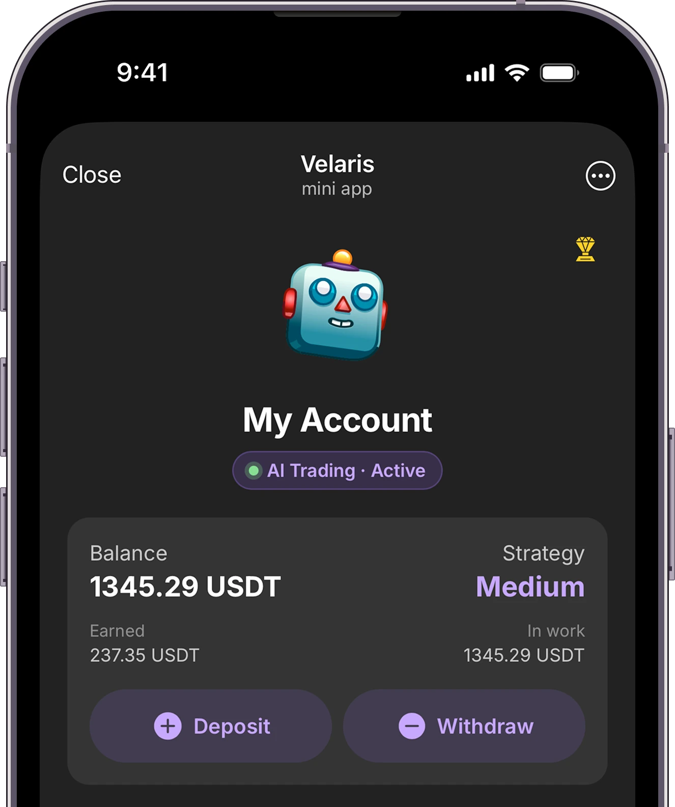 AI Trading account